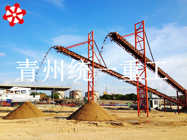 海沙淡化破碎磁選生產(chǎn)線在威海乳山工作現(xiàn)場(chǎng)